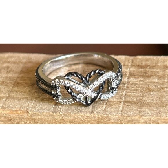 Vancaro 925 Sterling Silver Ring With Infinity Heart Design & Sparkling CZ - Picture 1 of 6